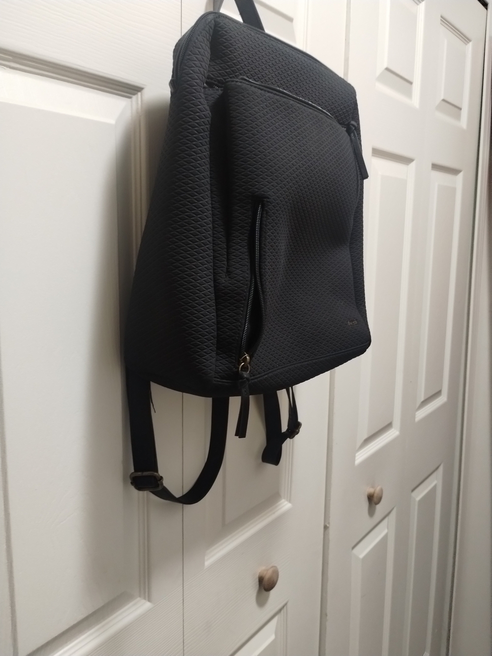 The Sak Black Textured Quilted Backpack